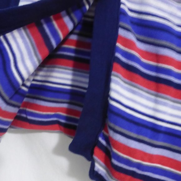 EDC, small, striped cardigan, 3 button front, open bottom, GUC - Picture 11 of 14